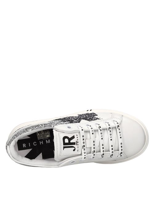 Sneakers in pelle e glitter JOHN RICHMOND | 22807 BBIANCO-ARGENTO